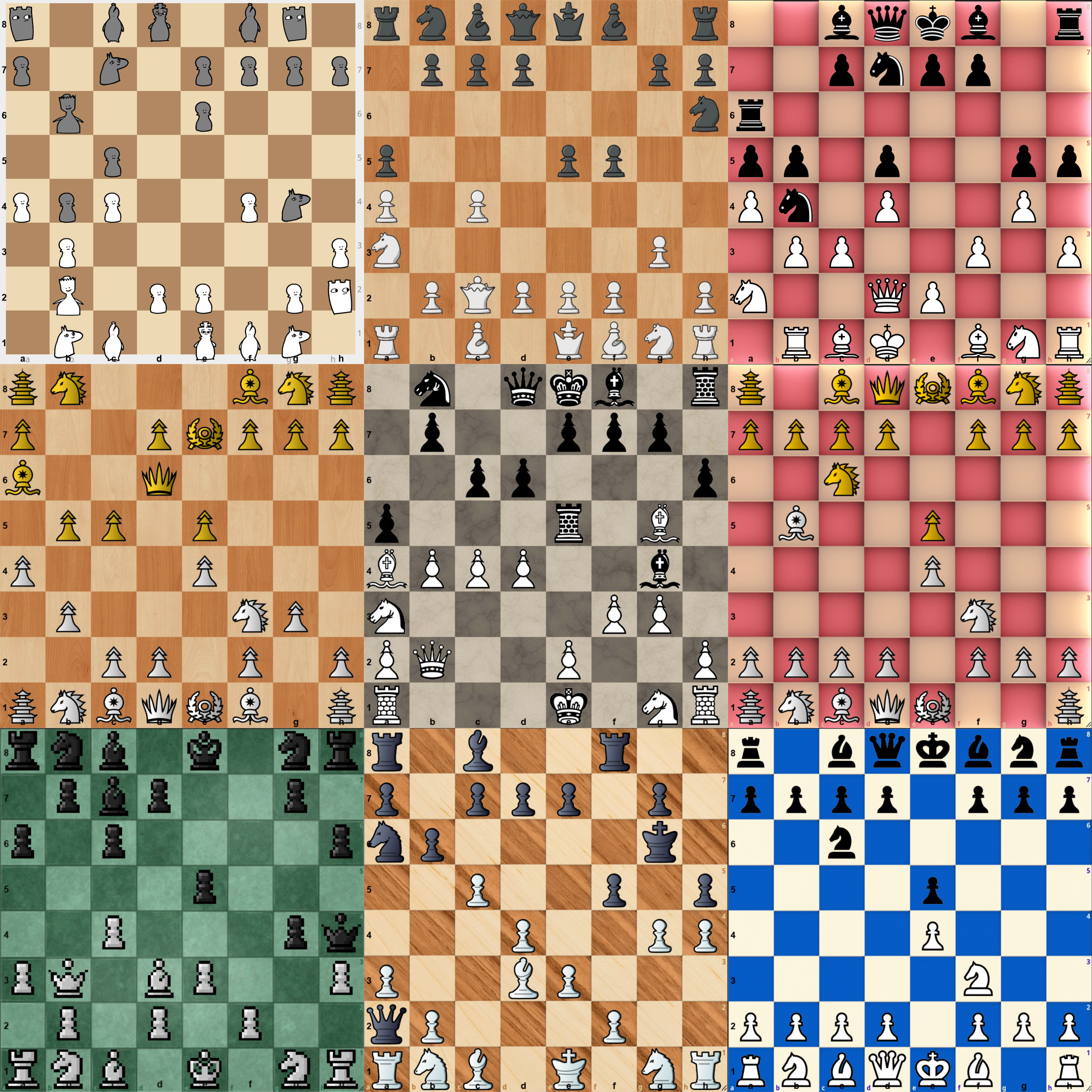Generated Chess boards